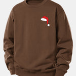 Christmas Hat Print Relax Fit Sweatshirt