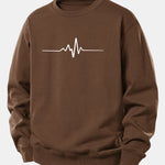 Heartbeat Print Relax Fit Sweatshirt