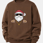 Hip Hop Santa Claus Print Relax Fit Sweatshirt