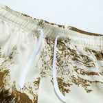 Ink Print Zipper Pocket Shorts