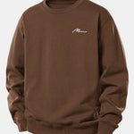 Man Slogan Print Relax Fit Sweatshirt
