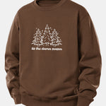 Christmas Tree Print Relax Fit Sweatshirt