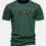 Regular Fit Camouflage Respect Print Cotton T-Shirt
