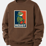 Resist Portland Frog Print Relax Fit Sweatshirt