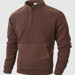 Men's slim-fit long-sleeved stand-up collar simple casual sweatshirt