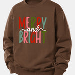Merry And Bright Print Relax Fit Sweatshirt