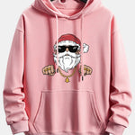 Hip Hop Santa Claus Print Relax Fit Hoodie