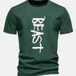 Regular Fit Beast Print Cotton T-Shirt