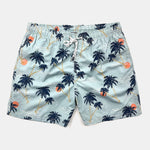 Palm Tree Sunset Print Swim Shorts