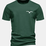 Regular Fit Seagull Print Cotton T-Shirt