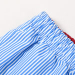 3 Pieces Vertical Striped Drawstring Swim Shorts