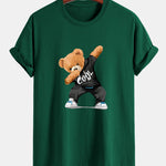Regular Fit Cool Bear Print Cotton T-Shirt