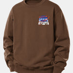 Christmas Santa Claus Print Relax Fit Sweatshirt