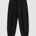Men's Classic Plaid Fluffy Faux Fur Lapel Jacket Corduroy Casual Pants Set