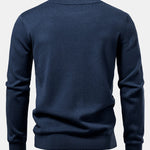 Geometric Jacquard Mock Neck Sweater