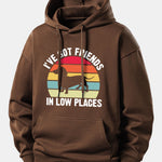 Dog Slogan Print Relax Fit Hoodie