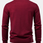 Stripe Mock Neck Sweater