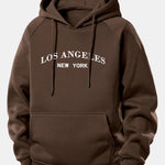 Los Angeles Print Drawstring Hoodie