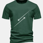 Regular Fit Fighter Jets Print Cotton T-Shirt