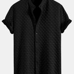 Checkerboard Stand Collar Shirt
