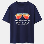 Sunglasses Palm Tree Print Drop Shoulder Oversize T-Shirt