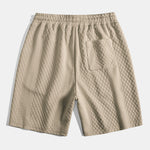 3 Pieces Diamond Geometric Jacquard Drawstring Shorts
