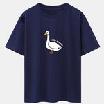 Silly Goose Print Drop Shoulder Oversize T-Shirt