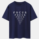 Focus Eye Chart Print Drop Shoulder Oversize T-Shirt