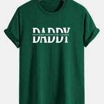 Regular Fit Daddy Print Cotton T-Shirt
