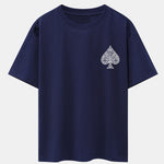Ace Of Spades Print Drop Shoulder Oversize T-Shirt