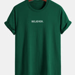 Regular Fit Believer Print Cotton T-Shirt