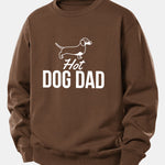 Hot Dog Dad Print Relax Fit Sweatshirt