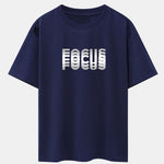 Focus Slogan Print Drop Shoulder Oversize T-Shirt