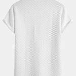 Jacquard Textured Arc Hem T-Shirt