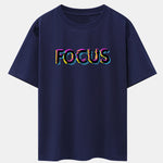 Focus Glitch Print Drop Shoulder Oversize T-Shirt