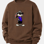 Sunglasses Rabbit Print Relax Fit Sweatshirt