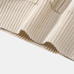 Stripe Jacquard Zipper Knit Polo Shirt