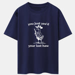 Cowboy Goose Print Drop Shoulder Oversize T-Shirt