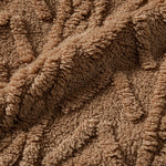 Geometric Jacquard Teddy Fleece Zip Up Hoodie