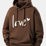 Love Print Relax Fit Hoodie