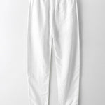Linen Look Contrast Button Up Shirt & Straight Leg Linen Pants