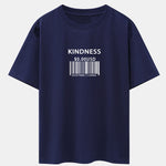 Kindness Barcode Print Drop Shoulder Oversize T-Shirt