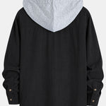 Waffle Corduroy Hooded Shirt