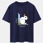 Rabbit Or Duck Optical Illusion Print Drop Shoulder Oversize T-Shirt