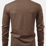 Long Sleeved Contrast Polo Shirt With Pocket