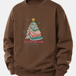 Christmas Tree Slogan Print Relax Fit Sweatshirt