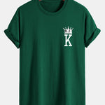 Regular Fit Crown King Print Cotton T-Shirt