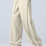 Wide Leg Pants With Side Stripes
