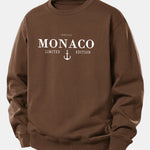 Monaco Slogan Print Relax Fit Sweatshirt