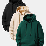 3 Pieces Basic Relax Fit Hoodie